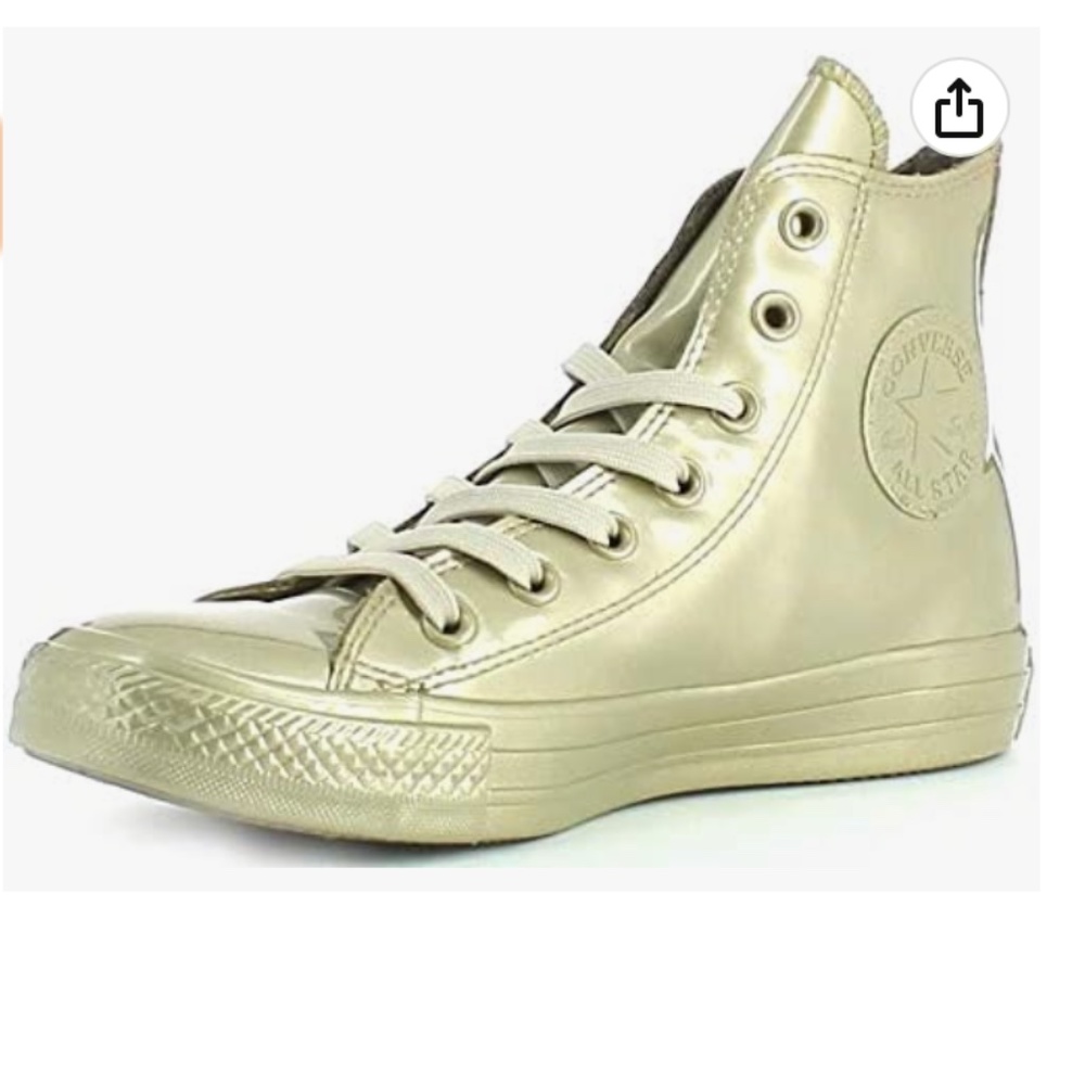 Converse Chuck Taylor All Star Metallic Rubber Hi Top GOLD - SOLD OUT! LIKE NEW!